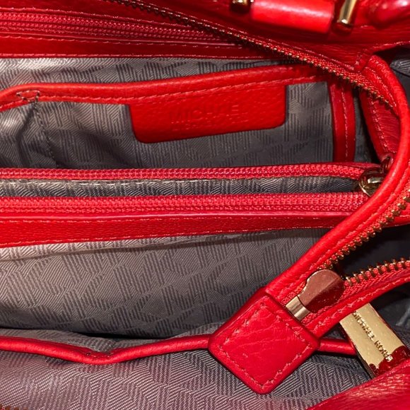 Michael Kors LG TZ Leather Anabelle Tote, Coral Reef - Picture 6 of 9